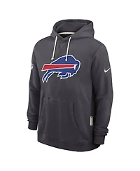 Nike Men's Anthracite Buffalo Bills Sideline Initial Home Performance Pullover Hoodie