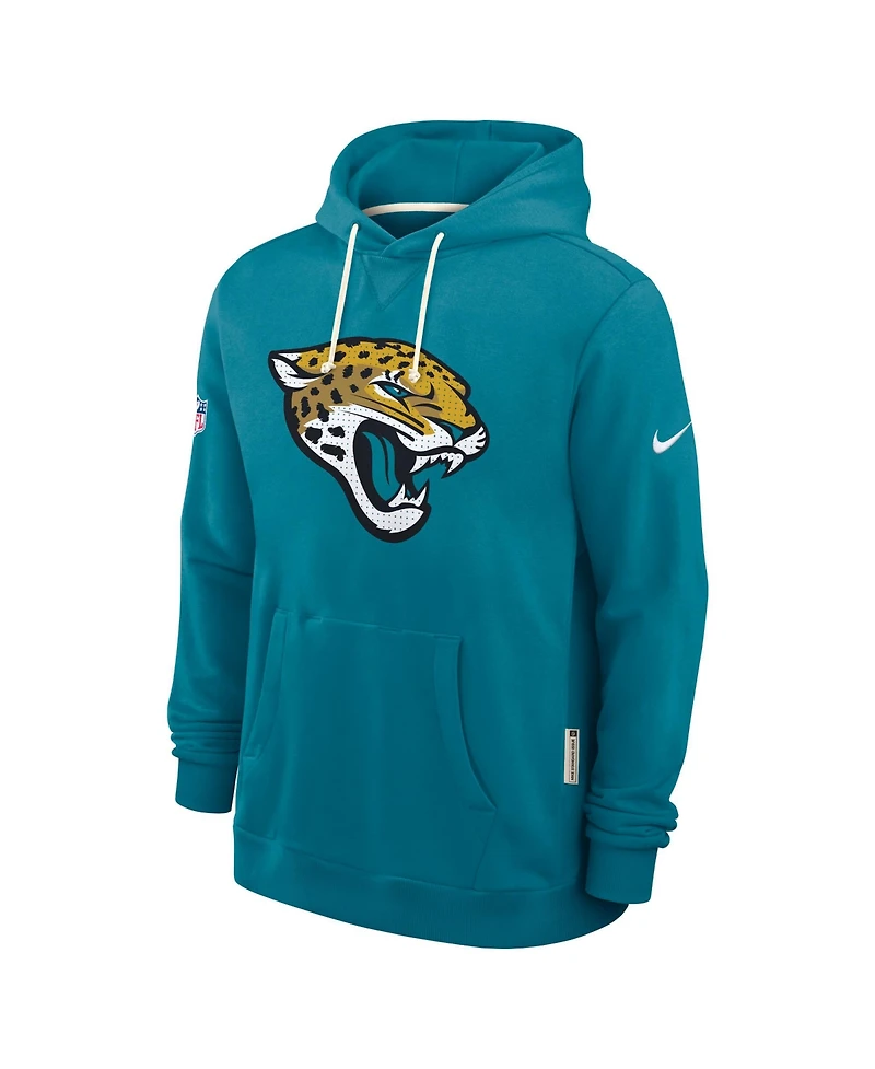 Nike Men's Teal Jacksonville Jaguars Sideline Initial Home Performance Pullover Hoodie