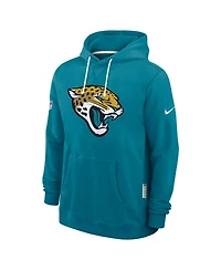 Nike Men's Teal Jacksonville Jaguars Sideline Initial Home Performance Pullover Hoodie