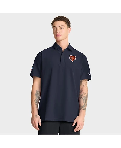 Nike Men's Navy Chicago Bears Sideline City Pride Woven Performance Polo Shirt