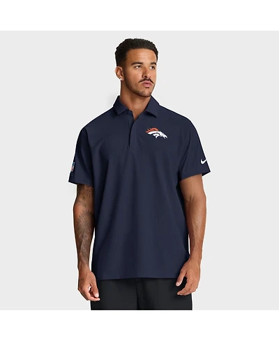Nike Men's Navy Denver Broncos Sideline City Pride Woven Performance Polo Shirt
