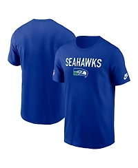 Nike Men's Royal Seattle Seahawks Alt Pack Onside Conversion Performance T-Shirt