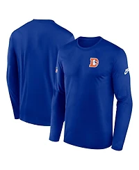 Nike Men's Royal Denver Broncos Legend Small Logo Performance Long Sleeve T-Shirt