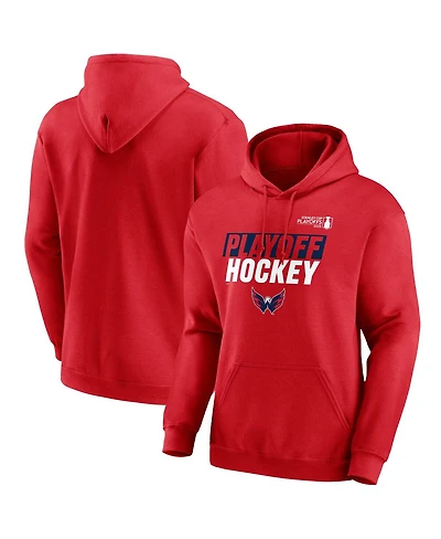 Fanatics Men's Red Washington Capitals 2025 Stanley Cup Playoffs Breakout Fleece Pullover Hoodie