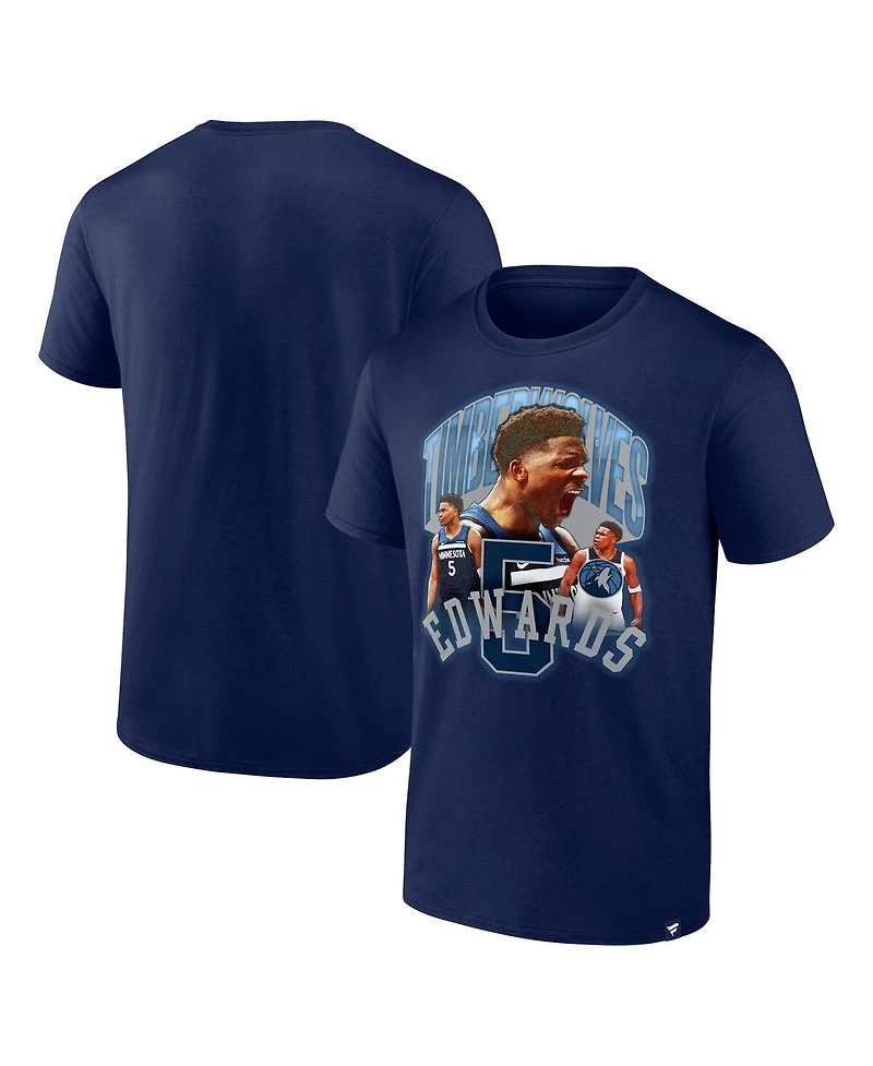 Fanatics Men's Anthony Edwards Navy Minnesota Timberwolves Notorious 4.0 T-Shirt
