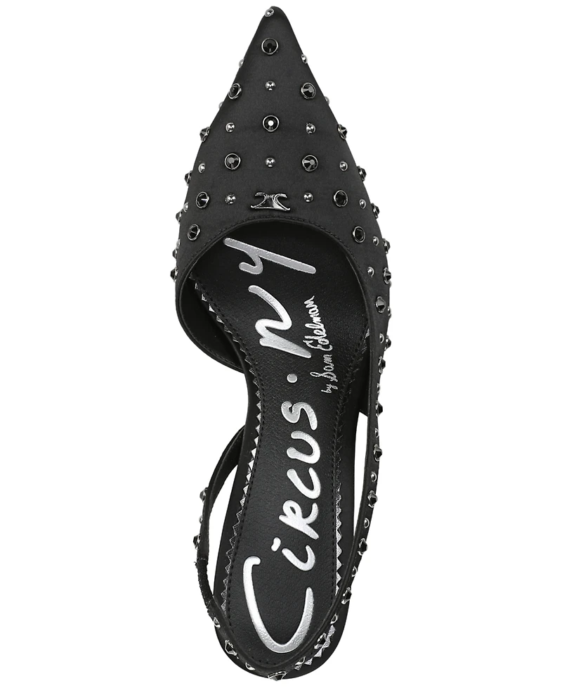 Circus Ny by Sam Edelman Women's Tallie Rhinestone Pointed-Toe Asymmetrical Pumps