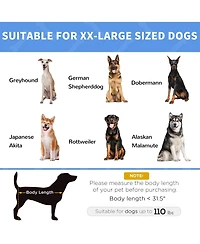 PawHut XLarge 48" Dog Pet Elevated Raised Bed Puppy Cot Oxford Outdoor Indoor
