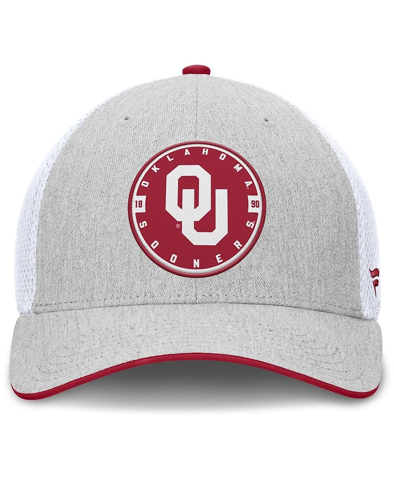 Fanatics Men's Heather Gray/White Oklahoma Sooners Trigger Flex Hat