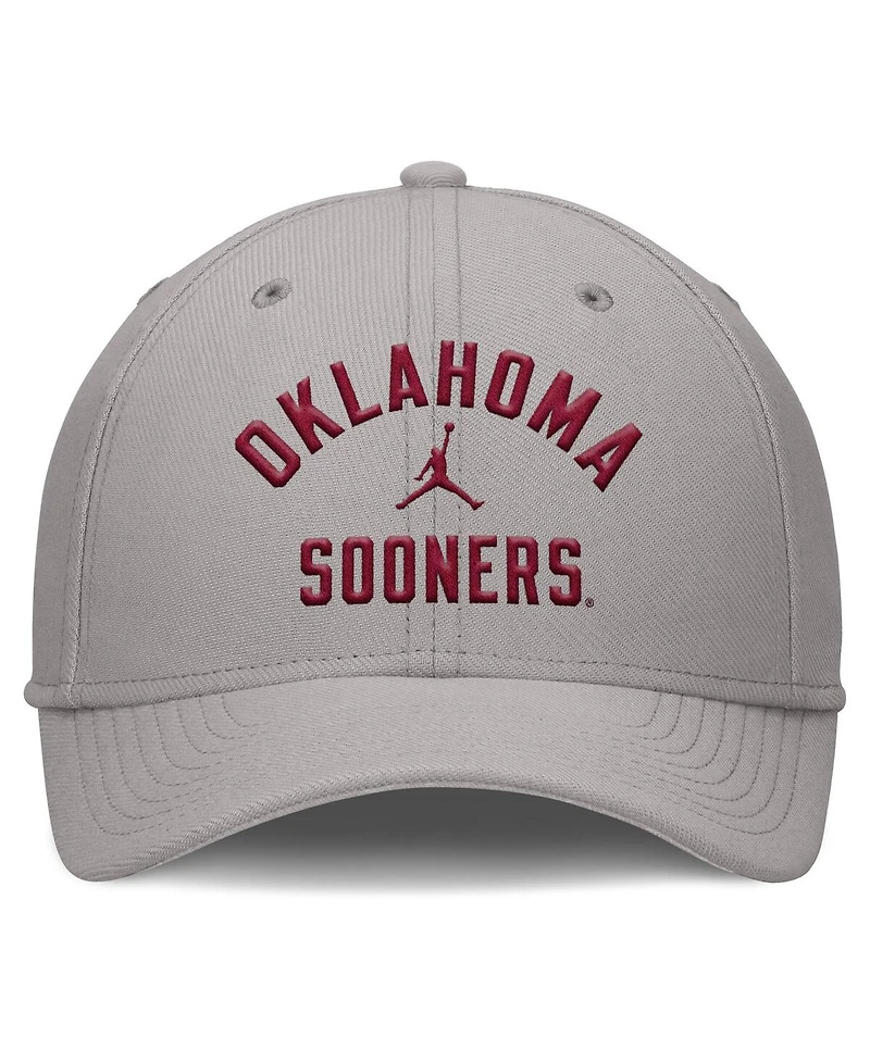 Jordan Men's Gray Oklahoma Sooners Rise Prep Performance Flex Hat