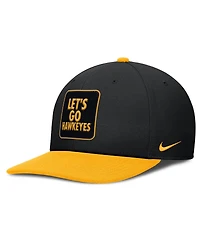Nike Men's Black/Gold Iowa Hawkeyes 2025 Sideline Campus Pro Local Snapback Hat