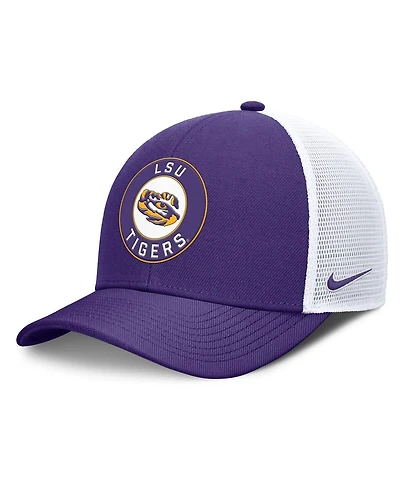 Nike Men's Purple/White Lsu Tigers Rise Primetime Performance Trucker Adjustable Hat