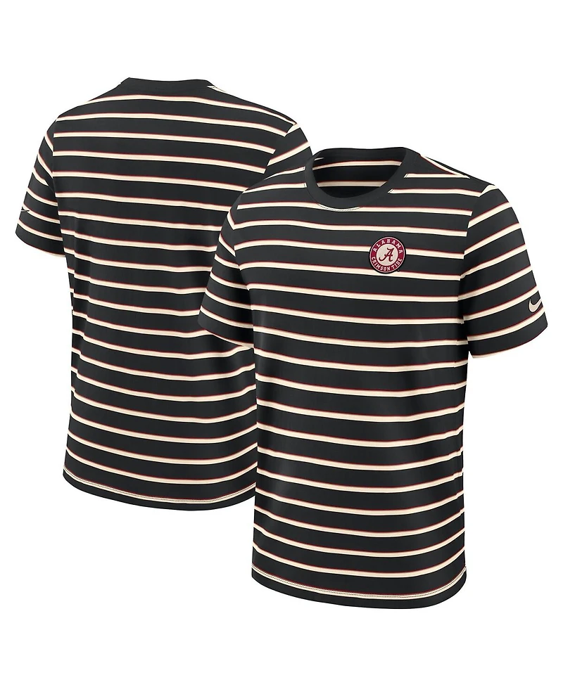 Nike Men's Black Alabama Crimson Tide Athletic Prep Legacy Summit Stripe T-Shirt