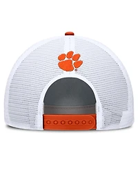 Nike Men's Orange/White Clemson Tigers 2025 On-Field Rise Patch Trucker Adjustable Hat