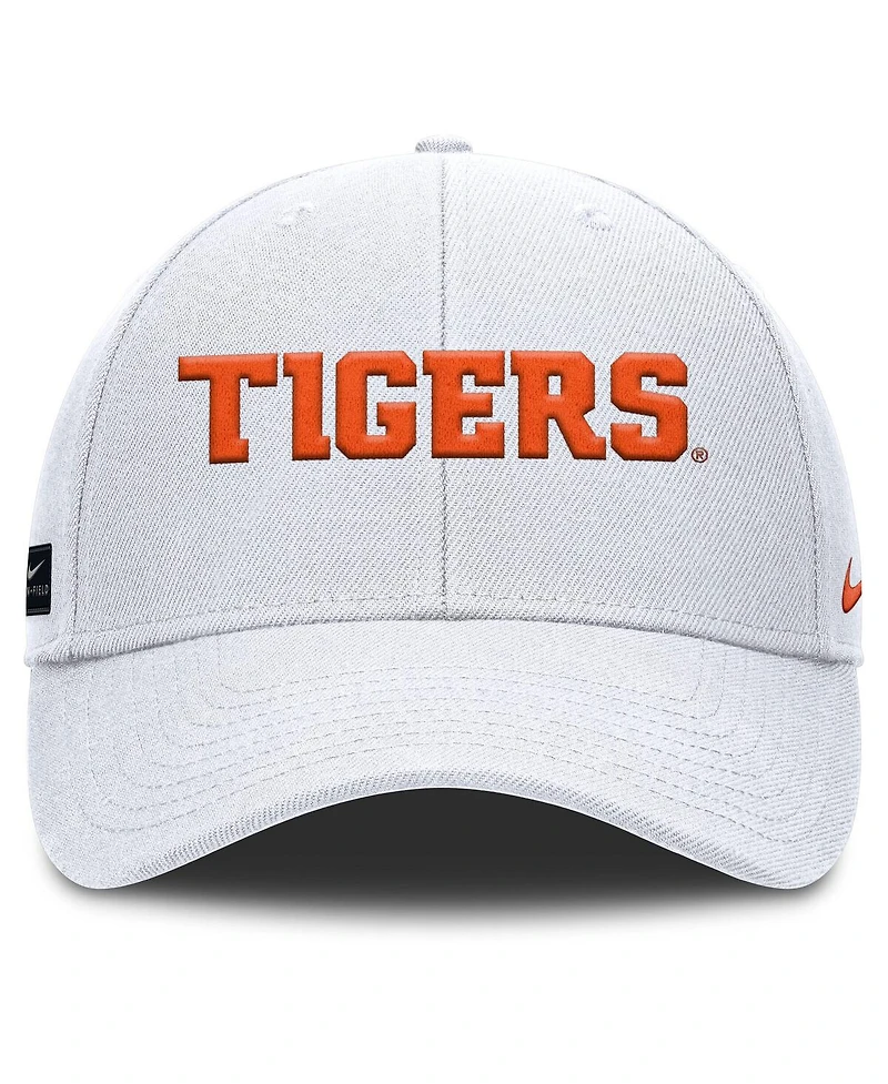 Nike Men's White Clemson Tigers 2025 On-Field Rise Performance Adjustable Hat