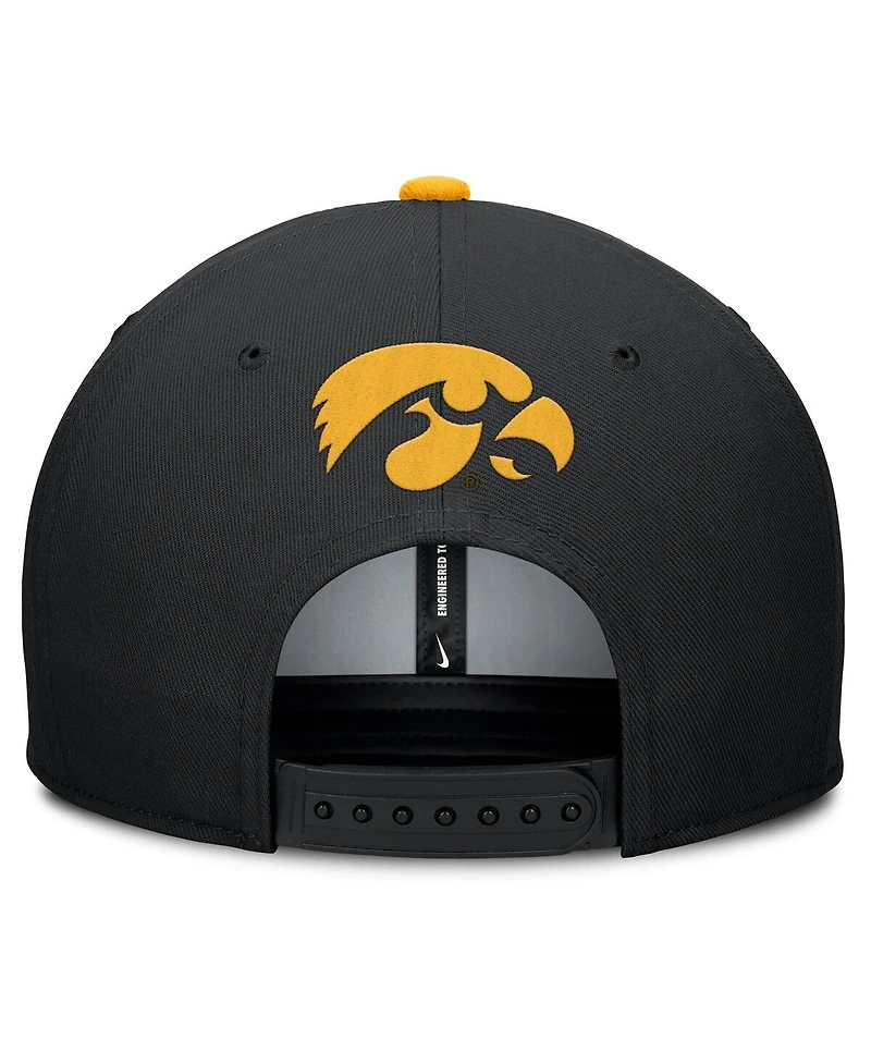 Nike Men's Black Iowa Hawkeyes 2025 On-Field Pro Performance Adjustable Hat