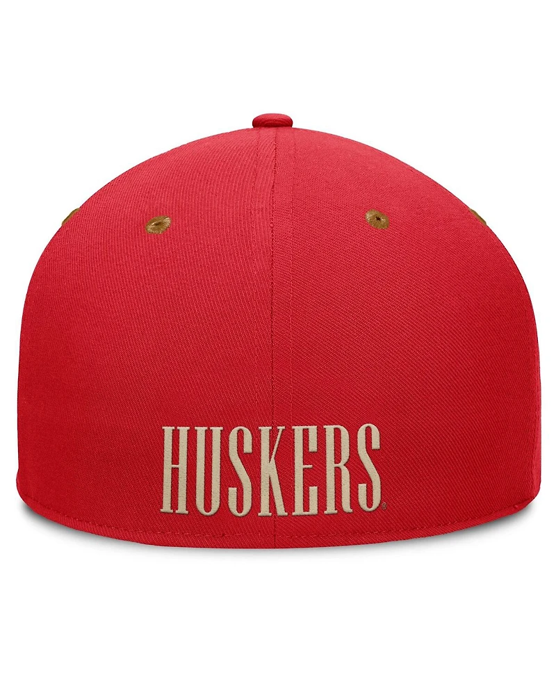 Fanatics Men's Scarlet/Brown Nebraska Huskers Noboa Fitted Hat