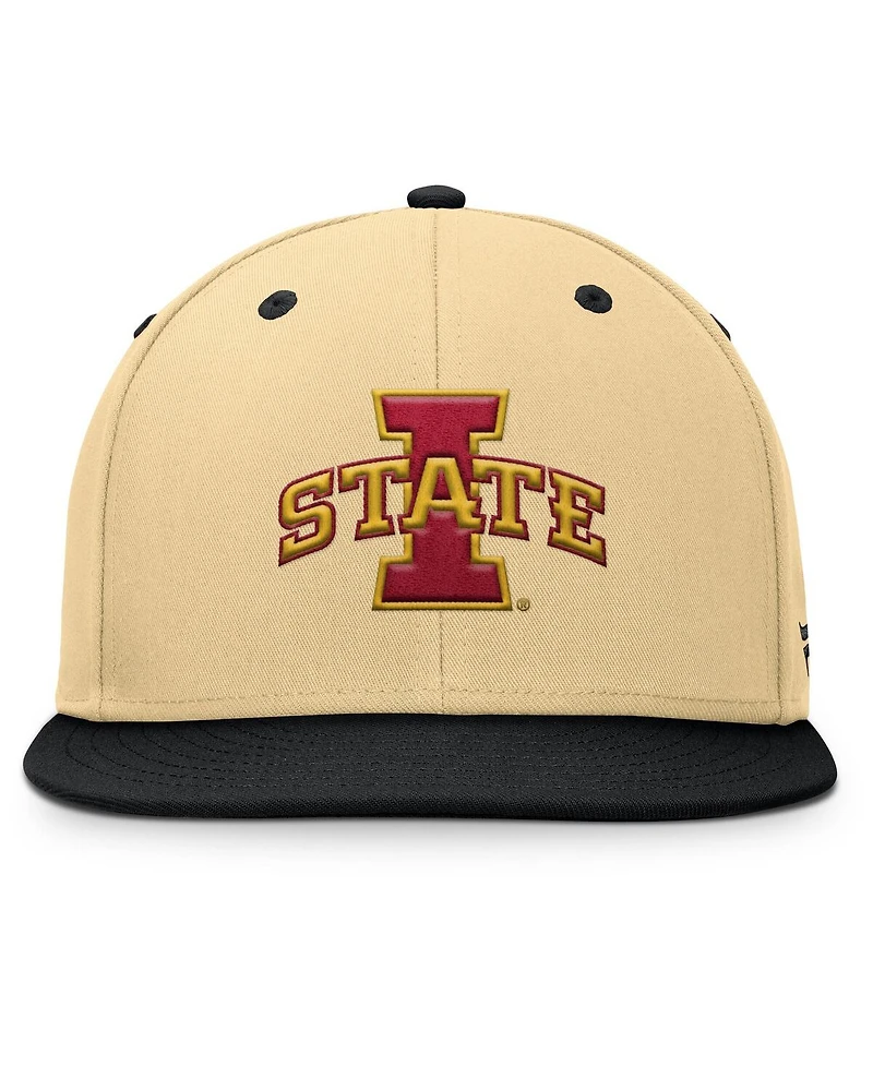 Fanatics Men's Khaki/Black Iowa State Cyclones Balance Fitted Hat