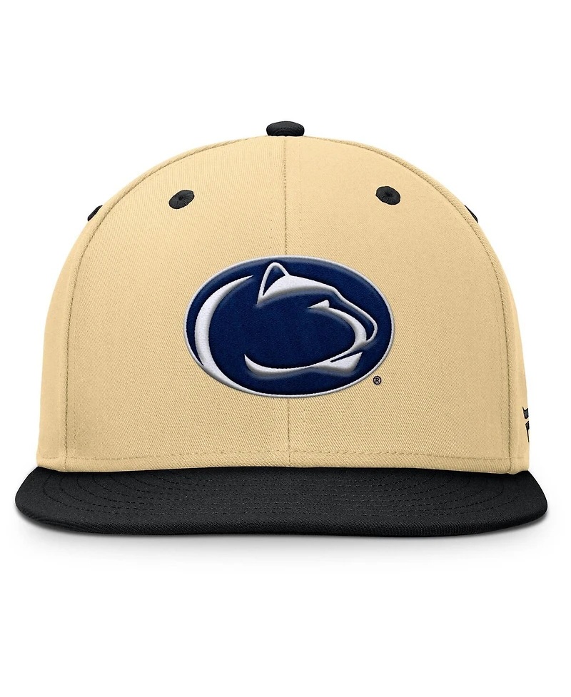 Fanatics Men's Khaki/Black Penn State Nittany Lions Balance Fitted Hat
