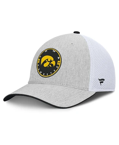 Fanatics Men's Heather Gray/White Iowa Hawkeyes Trigger Flex Hat
