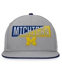 Fanatics Men's Gray Michigan Wolverines Duo Snapback Hat