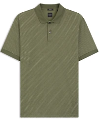 Boss by Hugo Men's Mercerized-Cotton Monogram Polo Shirt