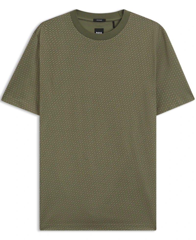 Boss by Hugo Men's Mercerized-Cotton Monogram T-Shirt