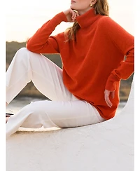 Celtic & Co. Women's Geelong Wool Slouch Turtleneck Sweater