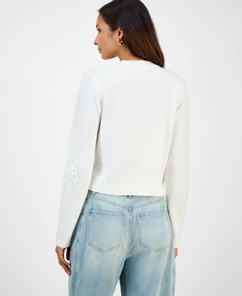 And Now This Women's Soutache-Trim Cropped Cardigan, Macy's Exclusive