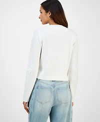 And Now This Women's Soutache-Trim Cropped Cardigan, Macy's Exclusive