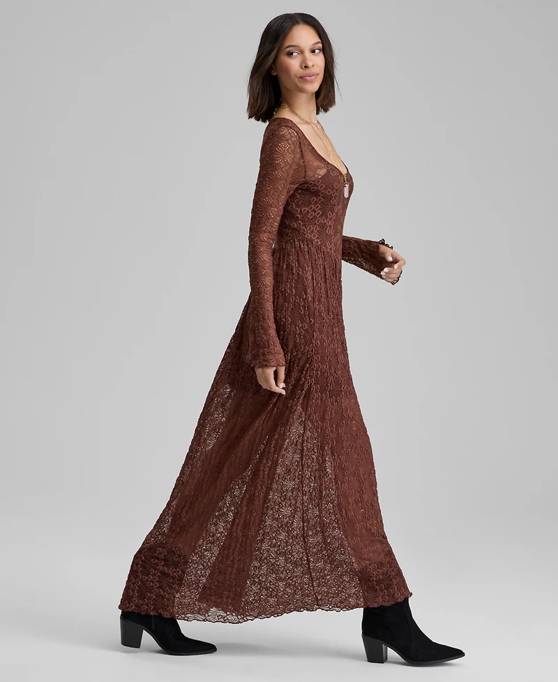 And Now This Women's Lace Scoop-Neck Maxi Dress, Macy's Exclusive