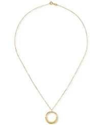 Circle 18" Pendant Necklace in 10k Yellow Gold
