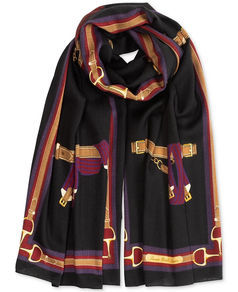 Lauren Ralph Equestrian Ribbon Wrap Scarf
