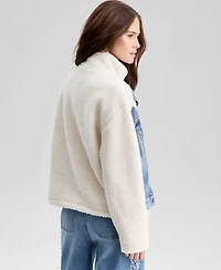 And Now This Women's Fleece Denim Jacket, Macy's Exclusive