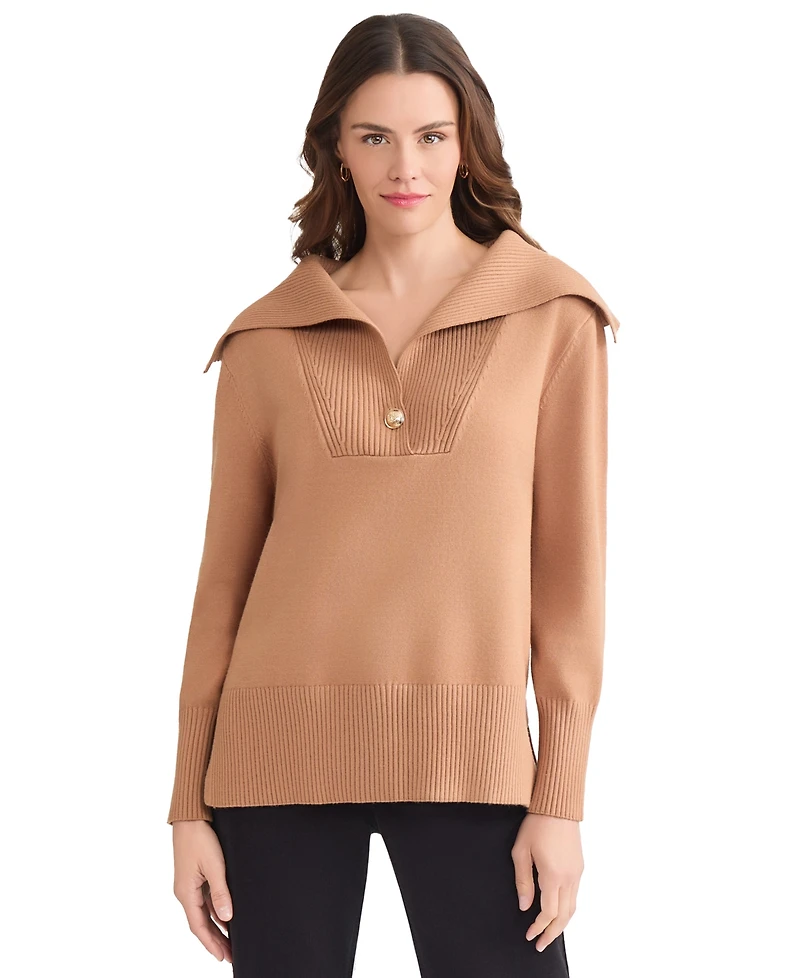 Jones New York Women's Oversized Collar Sweater