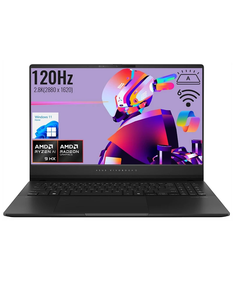 Asus Vivobook S 16 Flip 15.6" Laptop, Ryzen Ai 9 Hx 370, 32GB Ram, Radeon Graphics, 1TB Ssd, 2.8K 120Hz Display, Windows 11 Home, Black