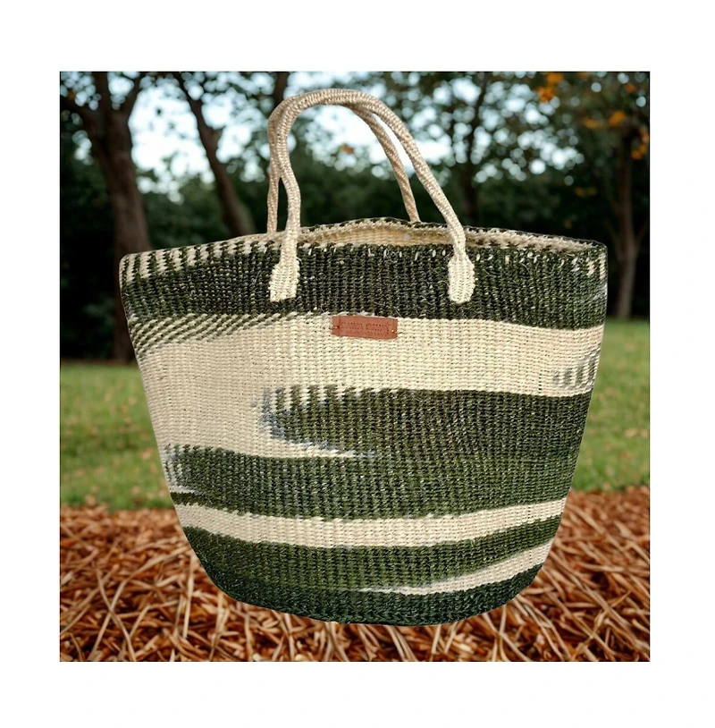 Healing Handmade Sisal Tote Basket Bag