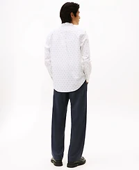 Tommy Hilfiger Men's Small Print Flex Poplin Shirt