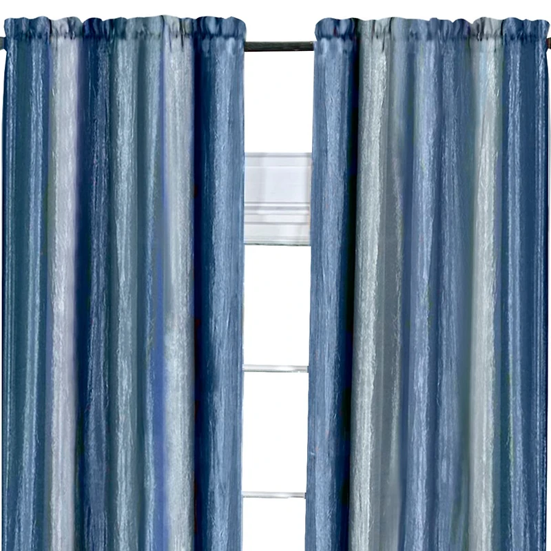 GoodGram Ombre Crushed Satin Sheer Single Window Curtains & Valances - 50 in. W x L