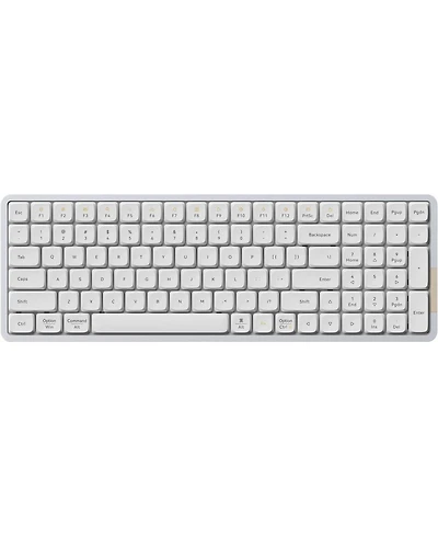 Lofree Flow Low-Profile Mechanical Keyboard, 100 Keys Rechargeable Wireless, Bluetooth & Wired, White Ghost Linear Switches for Windows, Mac