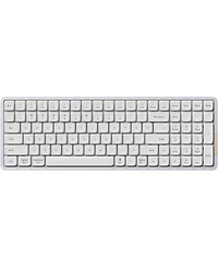 Lofree Flow Low-Profile Mechanical Keyboard, 100 Keys Rechargeable Wireless, Bluetooth & Wired, White Ghost Linear Switches for Windows, Mac
