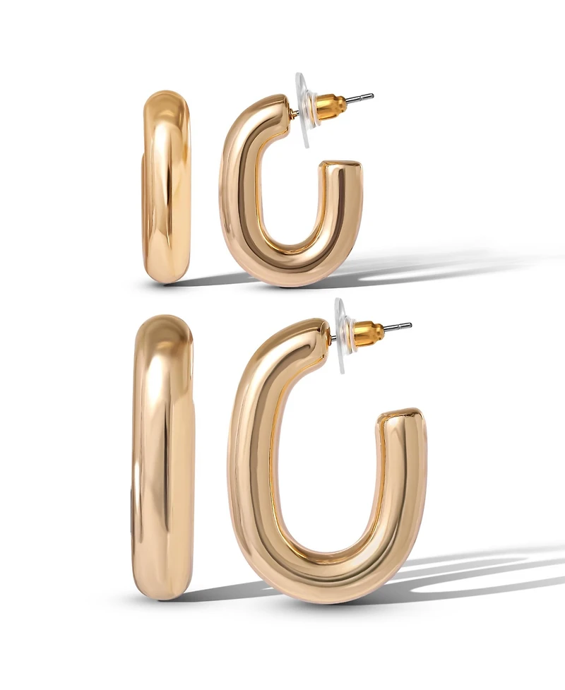 Jessica Simpson Gold-Tone Hoop Earring Set