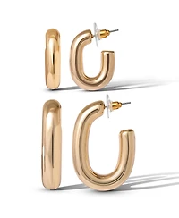 Jessica Simpson Gold-Tone Hoop Earring Set