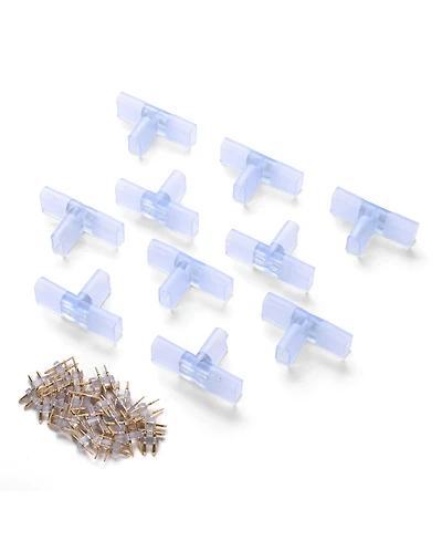 DELight 2 Pin Connectors Accessories T Shape with Pin for 7x14mm Neon Rope Light