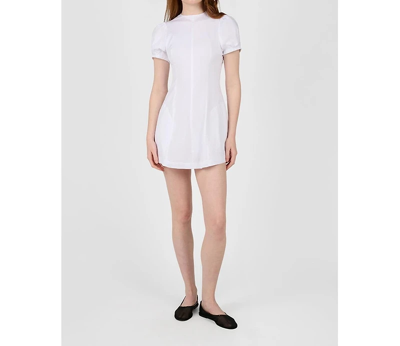 Puff Sleeve Peplum Mini Dress
