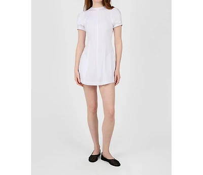 Puff Sleeve Peplum Mini Dress