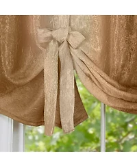 GoodGram Ombre Crushed Satin Sheer Single Window Curtains & Valances - 50 in. W x 63 L Tie Up Shade