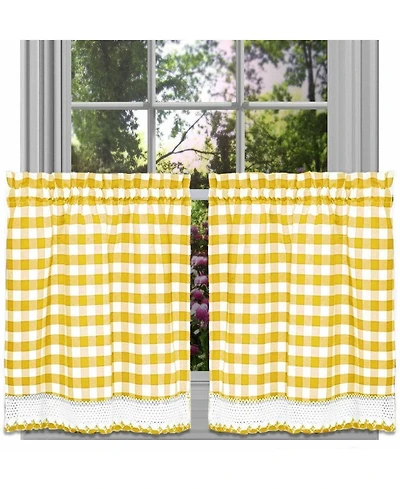 GoodGram Buffalo Check Gingham Custom Window Curtain Treatments