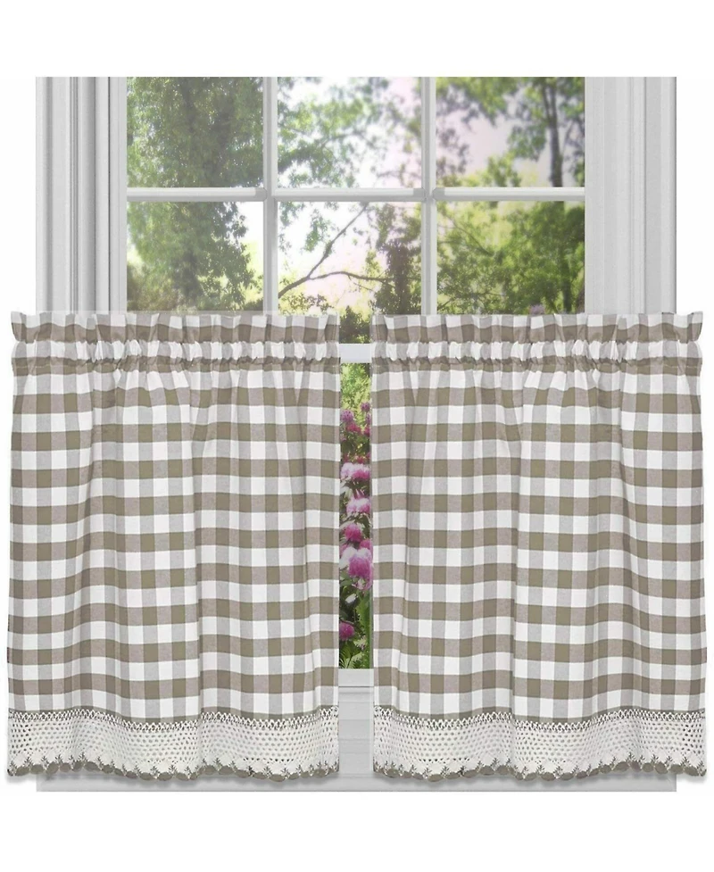 GoodGram Buffalo Check Gingham Custom Window Curtain Treatments