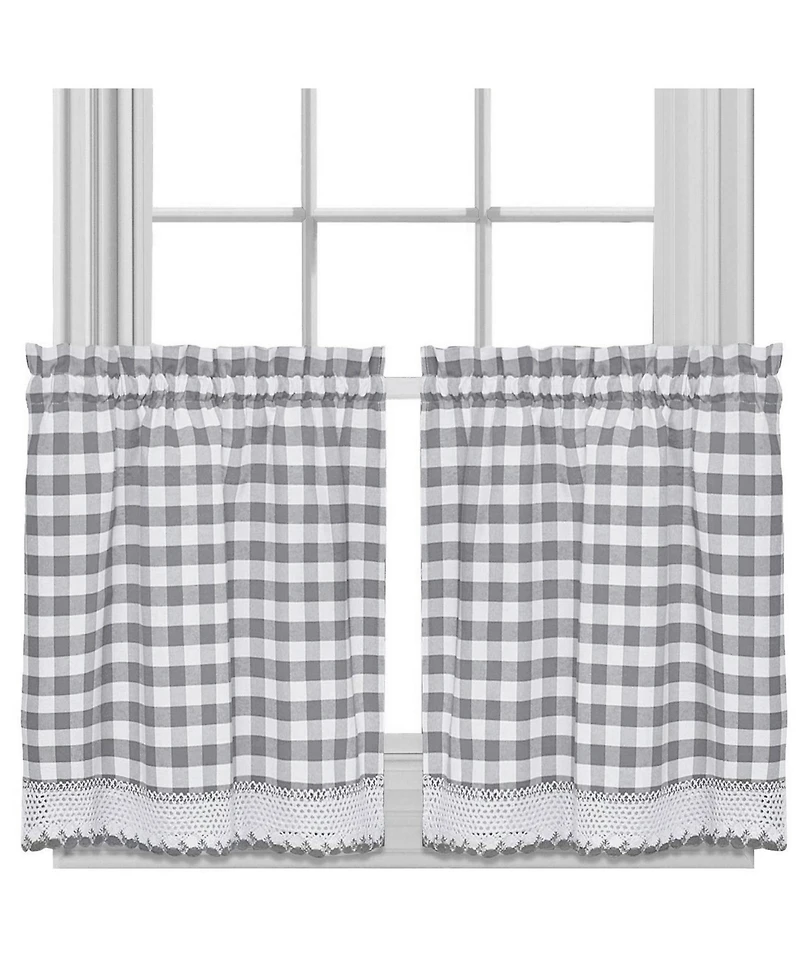 GoodGram Buffalo Check Gingham Custom Window Curtain Treatments