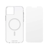 Case-Mate Protection Pack MagSafe Case and Glass Screen Protector for Apple iPhone 14 Plus-Black